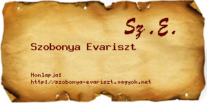 Szobonya Evariszt névjegykártya